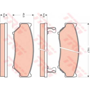Колодки тормозные дисковые для SUZUKI GRAND VITARA(FT,GT,JT) <b>TRW GDB3436 / 21907</b>