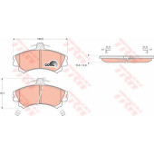 Колодки тормозные дисковые для MITSUBISHI CARISMA(DA#), SPACE STAR(DG#A) <b>TRW GDB1198 / 21920</b>