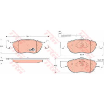 Колодки тормозные дисковые для FIAT BARCHETTA(183), BRAVA(182), BRAVO(182), MAREA(185) / LANCIA DEDRA(835), DELTA(836) <b>TRW GDB1290 / 21927</b>