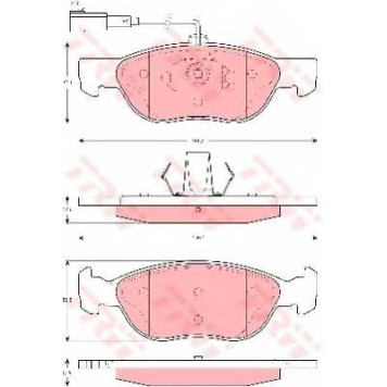 Колодки тормозные дисковые <b>TRW GDB1486 / 21927</b>