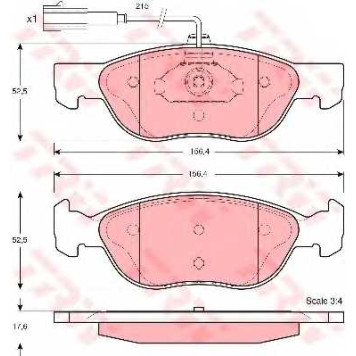 Колодки тормозные дисковые <b>TRW GDB1387 / 21928</b>