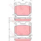 Колодки тормозные дисковые для TOYOTA CELICA(AT20#,ST20#), SOARER(#Z3#), SUPRA(JZA80) <b>TRW GDB3105 / 21955</b>