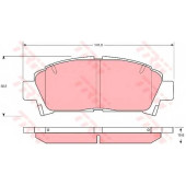 Колодки тормозные дисковые для TOYOTA AVENSIS(#T22#), CALDINA(AT21#,CT21#,ST21#), CARINA E(#T19#), MR(SW2#) <b>TRW GDB1145 / 21961</b>