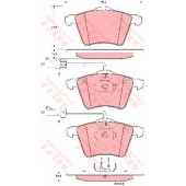 Колодки тормозные дисковые для VW KOMBI(T2), TRANSPORTER(70XA, 70XB, 70XC, 70XD, 7DB, 7DK, 7DW) <b>TRW GDB1459 / 23034</b>