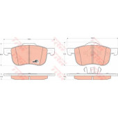 Колодки тормозные дисковые для VOLVO S60, S70(LS), S80(TS,XY), V70(LV,SW), XC70 CROSS COUNTRY <b>TRW GDB1388 / 23072</b>
