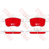 Колодки тормозные дисковые для VOLVO S60, S70(LS), S80(TS,XY), V70(LV,SW), XC70 CROSS COUNTRY <b>TRW GDB1388DTE / 23072</b>
