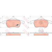 Колодки тормозные дисковые для VOLVO S60, S70(LS), S80(TS,XY), V70(LV,SW), XC70 CROSS COUNTRY <b>TRW GDB1389 / 23076</b>