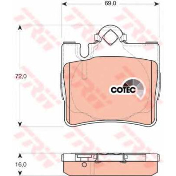 Колодки тормозные дисковые для MERCEDES S(C215,W220) <b>TRW GDB1455 / 23078</b>