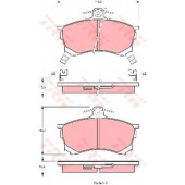 Колодки тормозные дисковые для MITSUBISHI CARISMA(DA#) <b>TRW GDB1197 / 23080</b>