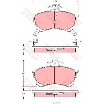 Колодки тормозные дисковые для MITSUBISHI CARISMA(DA#) <b>TRW GDB1197 / 23080</b>