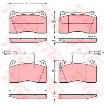 Колодки тормозные дисковые <b>TRW GDB1363 / 23092</b>
