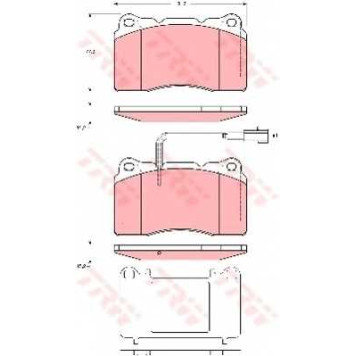 Колодки тормозные дисковые <b>TRW GDB1645 / 23092</b>