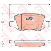 Колодки тормозные дисковые для MERCEDES A(W168,W169), B(W245), VANEO(414) <b>TRW GDB1481 / 23138</b>