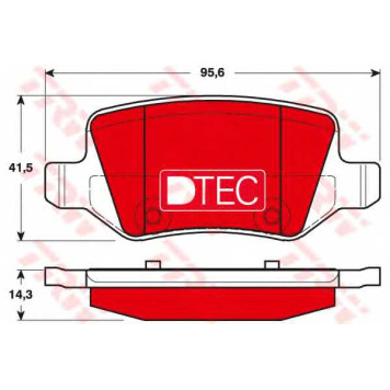 Колодки тормозные дисковые для MERCEDES A(W168,W169), B(W245), VANEO(414) <b>TRW GDB1481DTE / 23138</b>