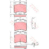 Колодки тормозные дисковые для VW KOMBI(T2), TRANSPORTER(70XA, 70XB, 70XC, 70XD, 7DB, 7DK, 7DW) <b>TRW GDB1368 / 23176</b>