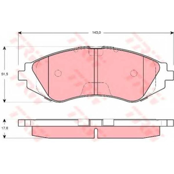 Колодки тормозные дисковые для CHEVROLET ASTRA, VECTRA, ZAFIRA(F75) / DAEWOO LACETTI, LANOS(KLAT), NUBIRA(KLAJ) <b>TRW GDB3265 / 23234</b>