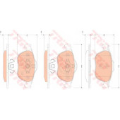 Колодки тормозные дисковые для RENAULT GRAND(JM0/1#), SCENIC(JM0/1#) <b>TRW GDB1823 / 23245</b>