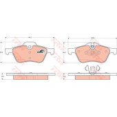 Колодки тормозные дисковые <b>TRW GDB1476 / 23281</b>