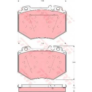 Колодки тормозные дисковые для MERCEDES S(W220) <b>TRW GDB1575 / 23285</b>