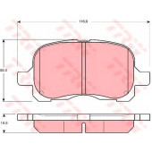 Колодки тормозные дисковые для TOYOTA COROLLA(##E11#,#E11#) <b>TRW GDB3204 / 23294</b>