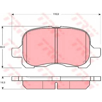 Колодки тормозные дисковые для TOYOTA COROLLA(##E11#,#E11#) <b>TRW GDB3204 / 23294</b>