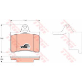 Колодки тормозные дисковые для CITROEN C5(DC#,DE#,RC#,RE#) <b>TRW GDB1450 / 23305</b>