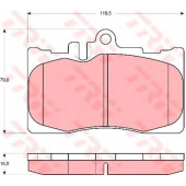 Колодки тормозные дисковые для LEXUS LS(UCF30) / TOYOTA CELSIOR(UCF3#) <b>TRW GDB3322 / 23331</b>