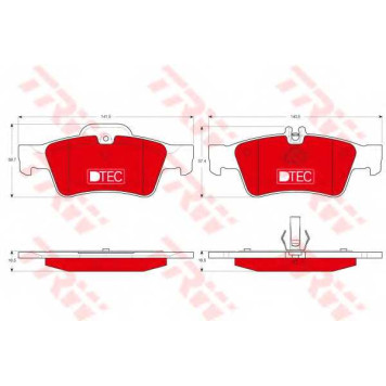 Колодки тормозные дисковые для MERCEDES C(S203), CLS(C218, C219, X218), E(S211, S212, W211, W212), S(C215, C216, V222, W220, W221, W222, X222), SL(R230) <b>TRW GDB1546DTE / 23334</b>