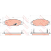 Колодки тормозные дисковые для TOYOTA YARIS(NCP1#,NLP1#,SCP1#) <b>TRW GDB3324 / 23340</b>