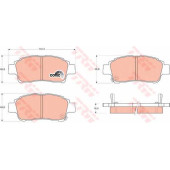 Колодки тормозные дисковые для TOYOTA ECHO, PLATZ, PROBOX/SUCCEED, SOLUNA VIOS, VIOS, YARIS <b>TRW GDB3218 / 23348</b>