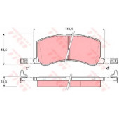 Колодки тормозные дисковые для SUZUKI ALTO(HA12,HA23), BALENO(EG) <b>TRW GDB3091 / 23400</b>