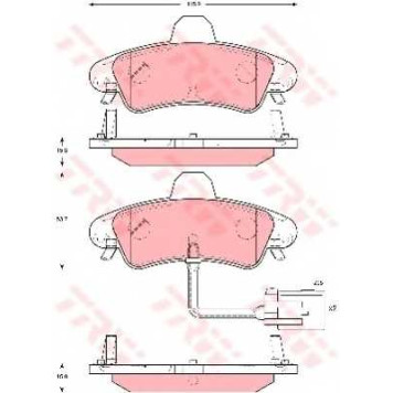 Колодки тормозные дисковые для FORD COUGAR(EC#), MONDEO(BAP,BFP,BNP) <b>TRW GDB1581 / 23410</b>