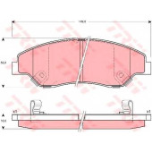 Колодки тормозные дисковые для KIA RETONA(CE), SPORTAGE(K00) <b>TRW GDB3241 / 23442</b>