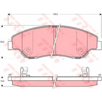 Колодки тормозные дисковые для KIA RETONA(CE), SPORTAGE(K00) <b>TRW GDB3241 / 23442</b>