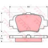 Колодки тормозные дисковые для NISSAN MICRA(K11) <b>TRW GDB1060 / 23454</b>