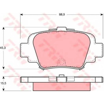 Колодки тормозные дисковые для NISSAN MICRA(K11) <b>TRW GDB1060 / 23454</b>