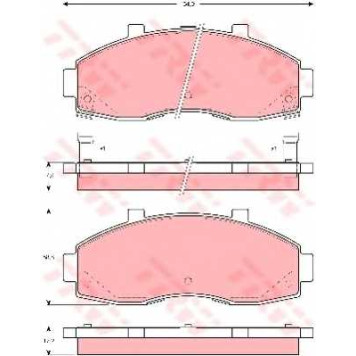 Колодки тормозные дисковые для KIA PREGIO(TB) <b>TRW GDB3263 / 23484</b>