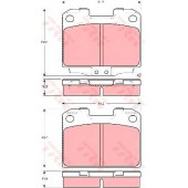 Колодки тормозные дисковые для MITSUBISHI 3000 GT(Z16A), GTO(Z1#A) <b>TRW GDB3104 / 23492</b>