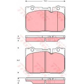 Колодки тормозные дисковые для LEXUS LS(UCF20) / TOYOTA CELSIOR(UCF2#), CENTURY(GZG5#) <b>TRW GDB3226 / 23499</b>