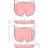 Колодки тормозные дисковые для MERCEDES CLS(C219), S(C215,W220) <b>TRW GDB1541 / 23541</b>