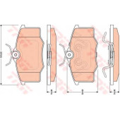 Колодки тормозные дисковые для VW PARATI, SAVEIRO <b>TRW GDB1759 / 23546</b>