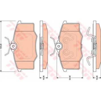 Колодки тормозные дисковые для VW PARATI, SAVEIRO <b>TRW GDB1759 / 23546</b>
