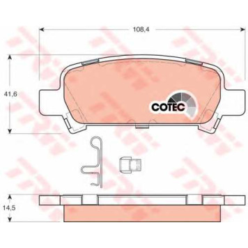 Колодки тормозные дисковые для SUBARU FORESTER(SF,SG), IMPREZA(GC,GD,GF,GFC,GG), LEGACY(B13#,BE,BH,BL,BP), OUTBACK(BE,BH) <b>TRW GDB3223 / 23572</b>