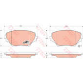 Колодки тормозные дисковые для TOYOTA RAV 4(ACA2#,CLA2#,XA2#,ZCA2#) <b>TRW GDB3251 / 23585</b>
