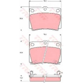 Колодки тормозные дисковые для MITSUBISHI GALLOPER(JK-01), PAJERO(K90, KG#, KH#, V2#W, V4#W, V6#W, V7#W) <b>TRW GDB3239 / 23593</b>