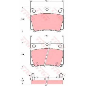 Колодки тормозные дисковые для MITSUBISHI GALLOPER(JK-01), PAJERO(K90, KG#, KH#, V2#W, V4#W, V6#W, V7#W) <b>TRW GDB3239 / 23593</b>