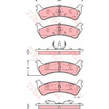 Колодки тормозные дисковые <b>TRW GDB4123 / 23627</b>