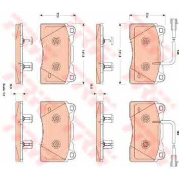 Колодки тормозные дисковые <b>TRW GDB1888 / 23661</b>