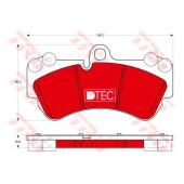 Колодки тормозные дисковые для VW TOUAREG(7L6,7L7,7LA) <b>TRW GDB1720DTE / 23692</b>