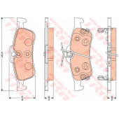 Колодки тормозные дисковые для DAIHATSU CHARADE / TOYOTA VIOS/YARIS, YARIS <b>TRW GDB3458 / 23716</b>